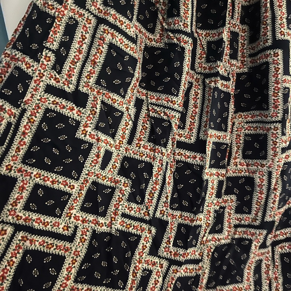 NATURAL LIFE Black and Red Boho Skirt